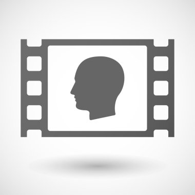 35mm film frame with a male head