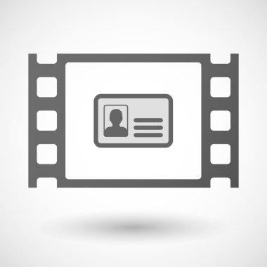 35mm film frame with an id card
