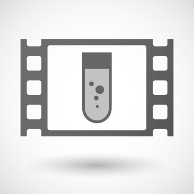 35mm film frame with a chemical test tube