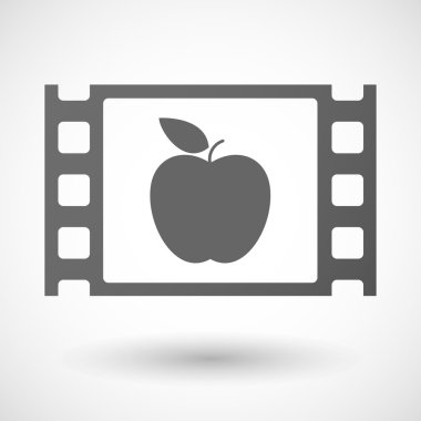 35mm film frame with an apple