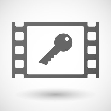 35mm film frame with a key