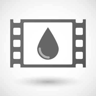 35mm film frame with a blood drop