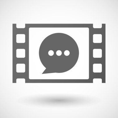 35mm film frame with a comic balloon