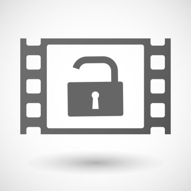 35mm film frame with a lock pad