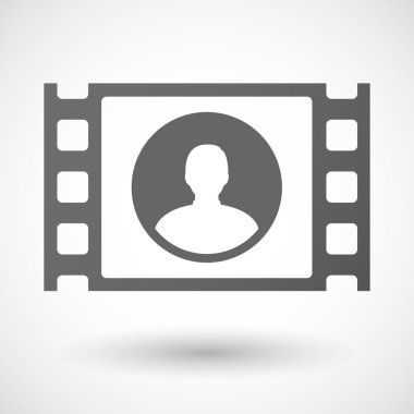 35mm film frame with a male avatar