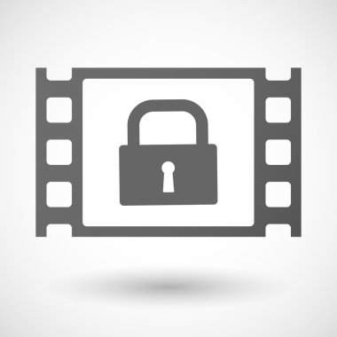 35mm film frame with a lock pad