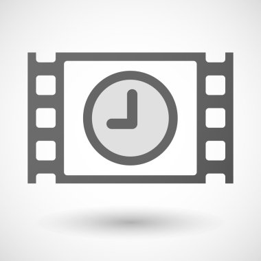 35mm film frame with a clock