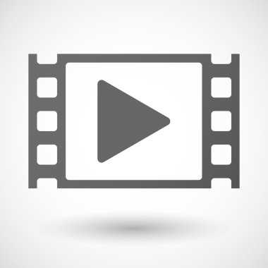 35mm film frame with a play sign