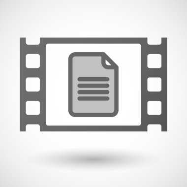 35mm film frame with a document