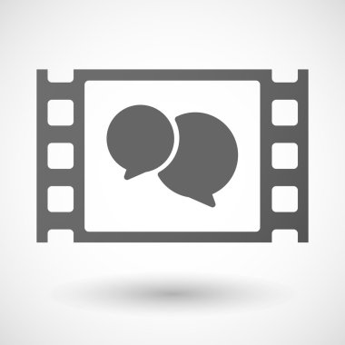 35mm film frame with a comic balloon