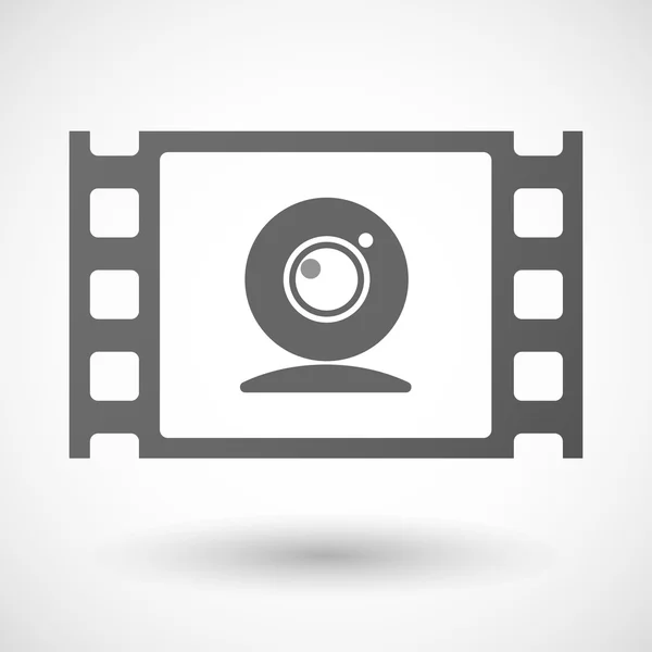 Cadre de film 35mm avec une webcam — Image vectorielle