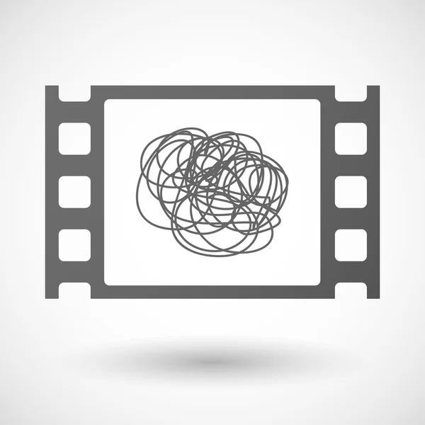 35mm film frame with a doodle — 图库矢量图片