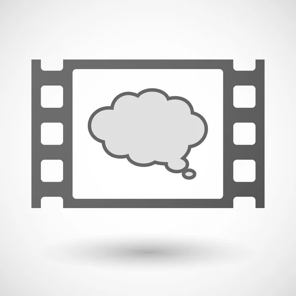 35mm film frame with a comic cloud balloon — 图库矢量图片