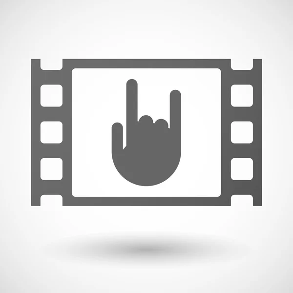 35mm film frame with a rocking hand — Wektor stockowy