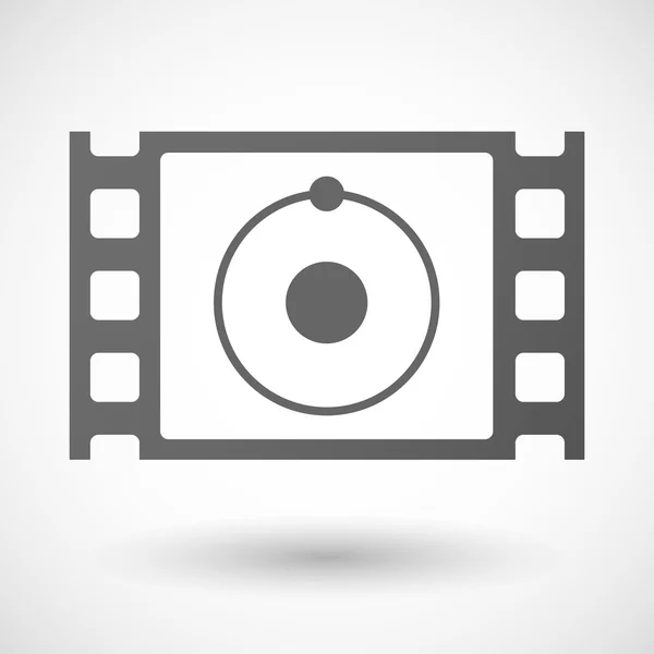 Quadro de filme de 35mm com um átomo — Vetor de Stock