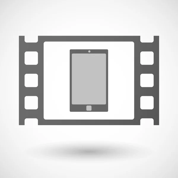 35mm film frame with a smart phone — Stock Vector