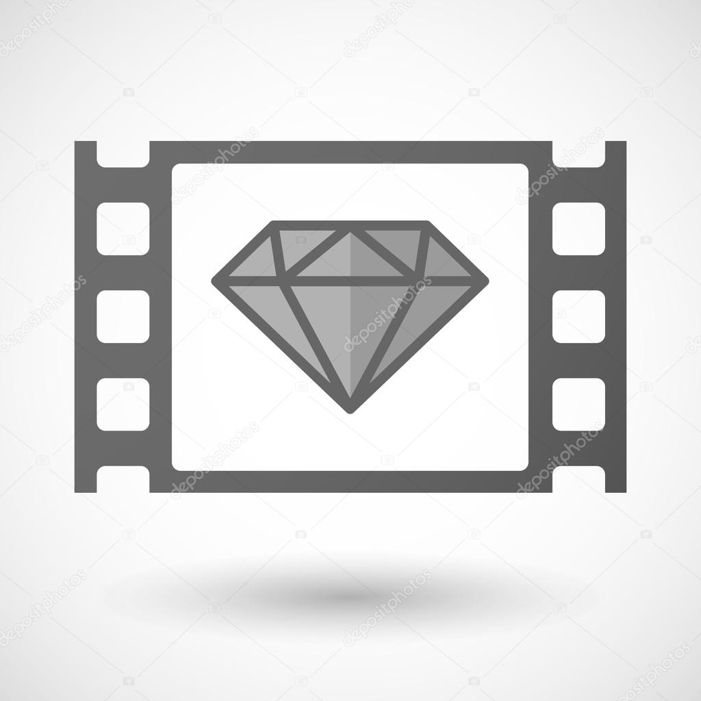 35mm film frame with a diamond
