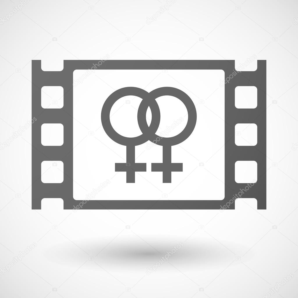 35mm film frame with a lesbian sign