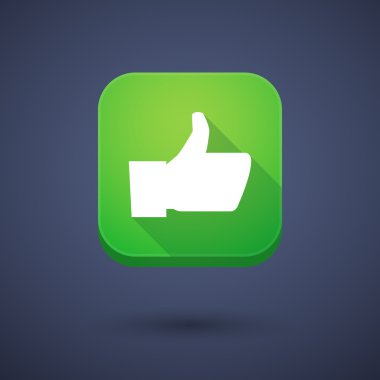 App button with a thumb up hand