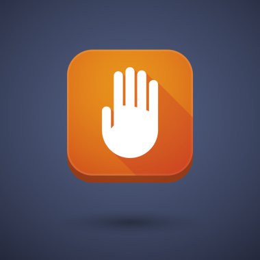 App button with a hand