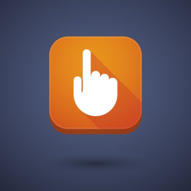 App button with a pointing hand
