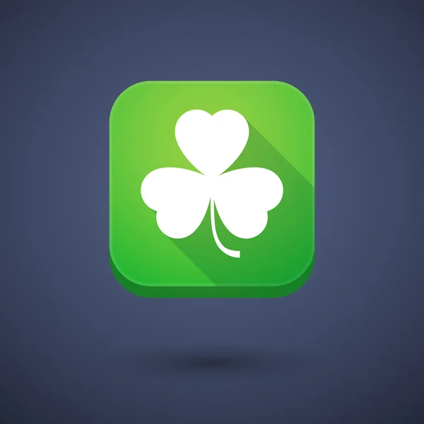 App button with a clover — ストックベクタ