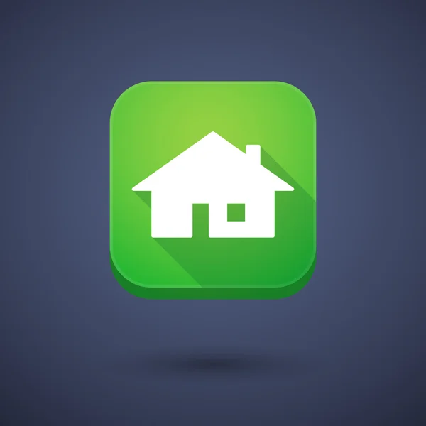 App-Taste mit einem Haus — Stockvektor