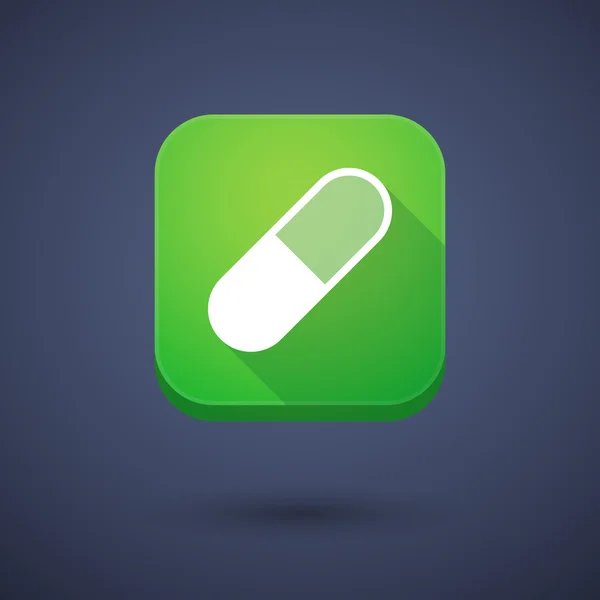 App button with a pill — Stock Vector