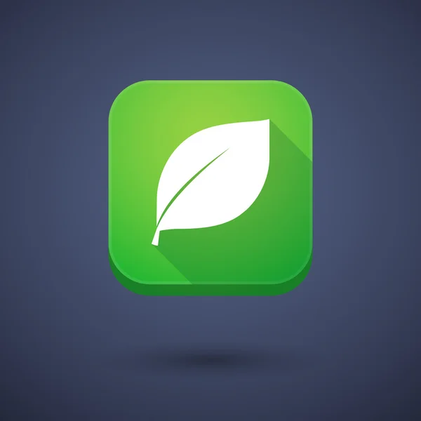 App button with a leaf — Wektor stockowy