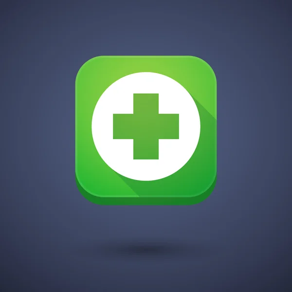 Bouton App avec un signe de pharmacie — Image vectorielle