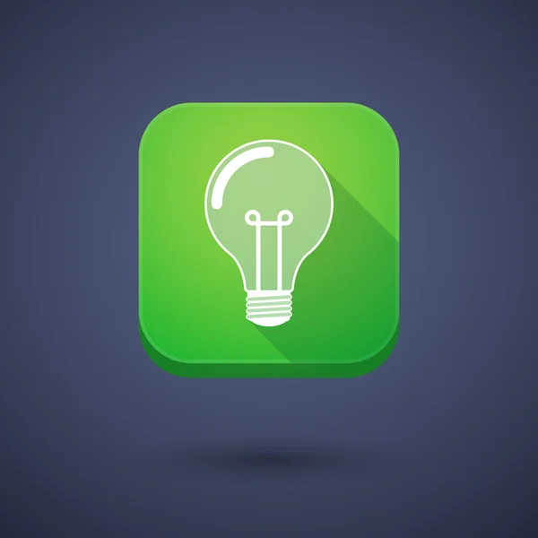 App button with a light bulb — Wektor stockowy