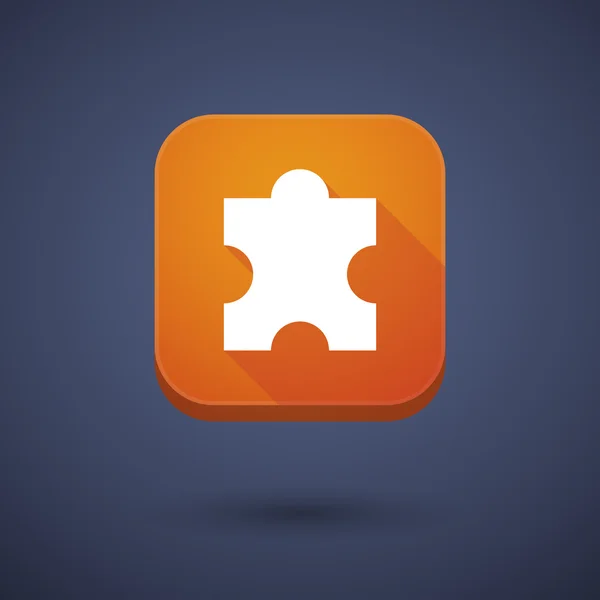 App button with a puzzle piece — Stock Vector