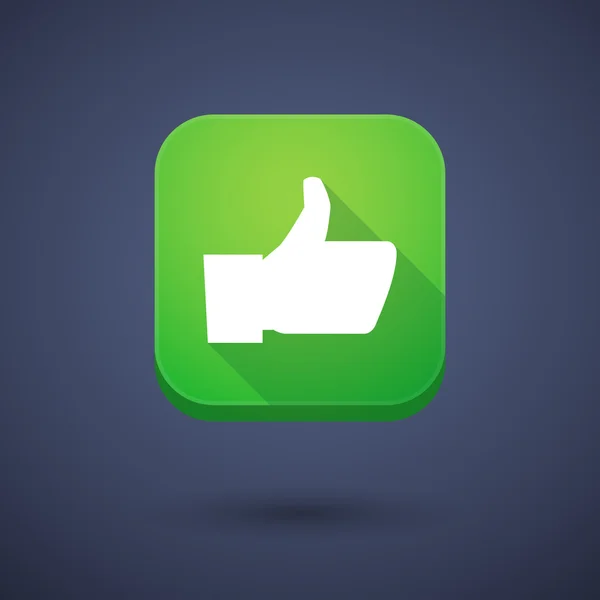App button with a thumb up hand — Wektor stockowy