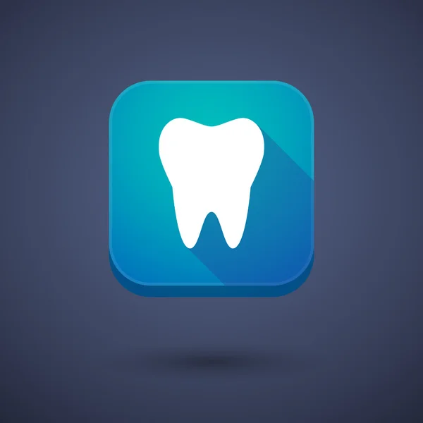 App button with a tooth — Stok Vektör