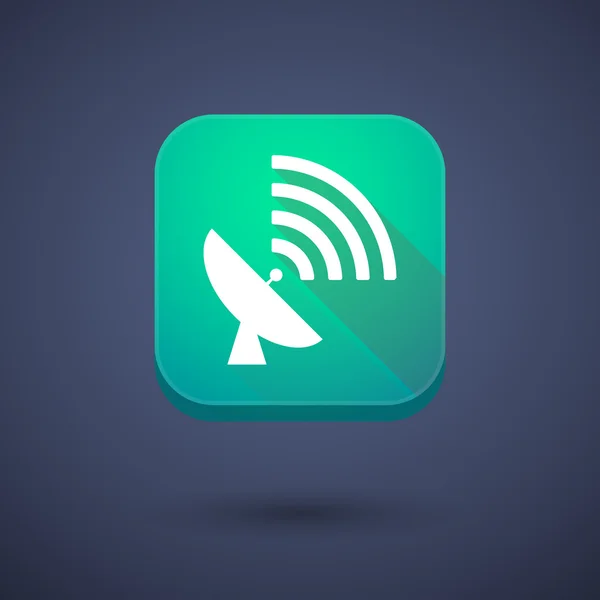 App button with a satellite dish — Stock vektor