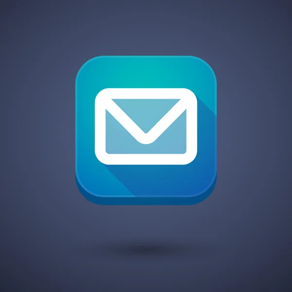 App button with an envelope — ストックベクタ