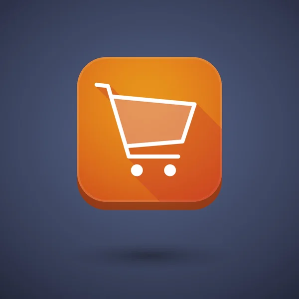 App button with a shopping cart — Stok Vektör