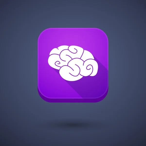 App button with a brain — Stockvector