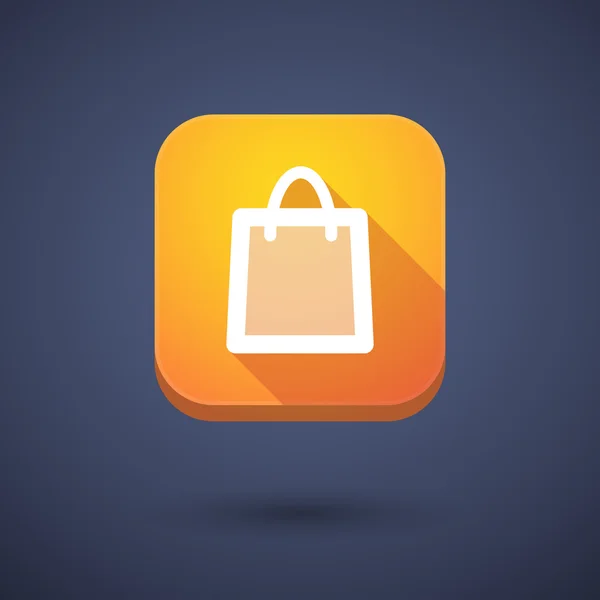 Botón de aplicación con una bolsa de compras — Archivo Imágenes Vectoriales