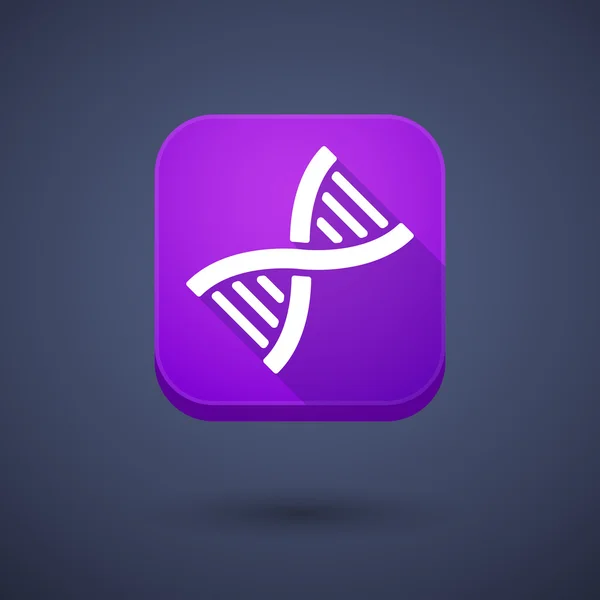App button with a DNA sign — Stok Vektör
