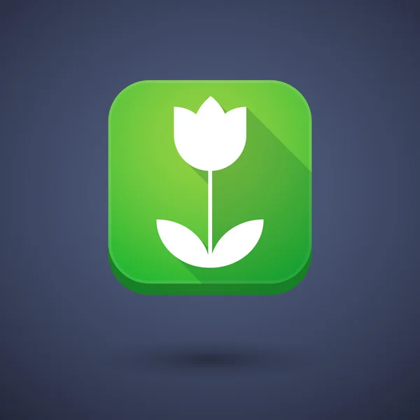 App button with a tulip — 图库矢量图片