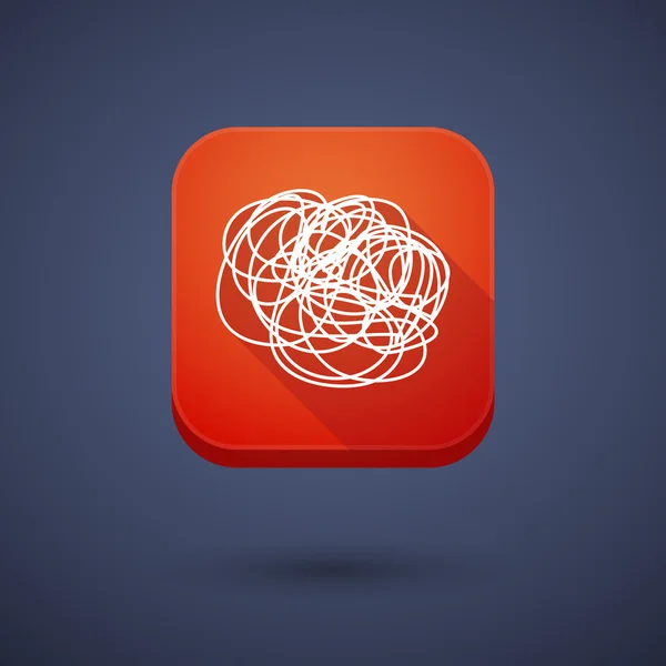 Bouton App avec un doodle — Image vectorielle