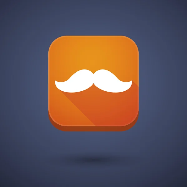 App button with a moustache — 스톡 벡터