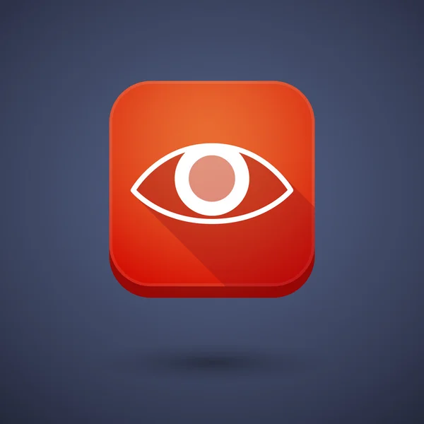 App button with an eye — Stock Vector