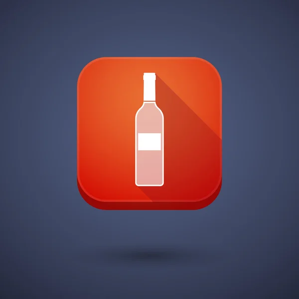 App button with a bottle of wine — 图库矢量图片
