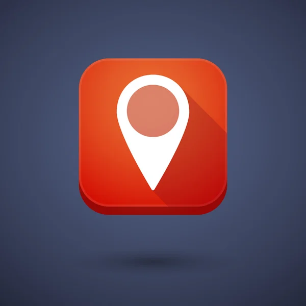 Pulsante dell'app con un segno di mappa — Vettoriale Stock