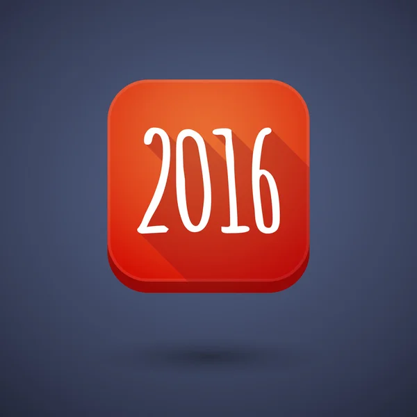 Bouton App avec un signe 2016 — Image vectorielle