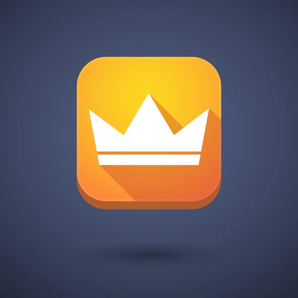 App button with a crown — Stock Vector