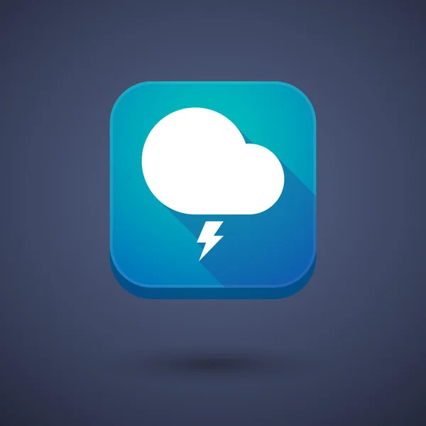 App button with a stormy cloud — Stockvector