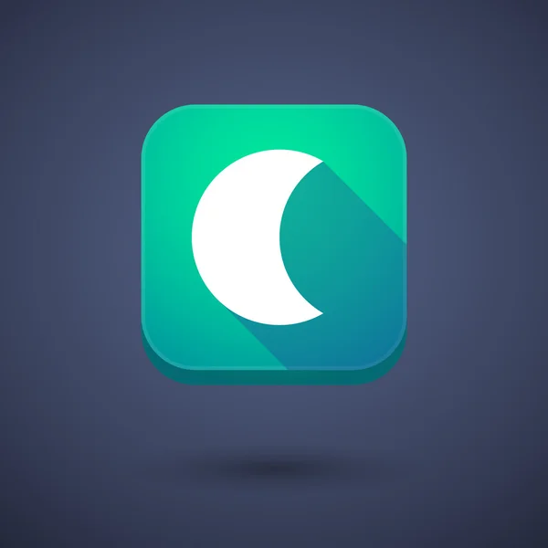 App button with a moon — ストックベクタ